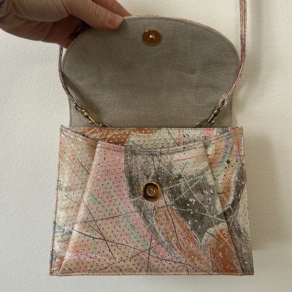 Vintage pastel color handbag - Picture 5 of 9